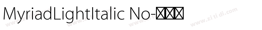MyriadLightItalic No字体转换